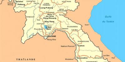 Подробная карта Лаоса