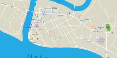 Карта паксе Лаос