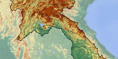 Карта Лаос топографическая