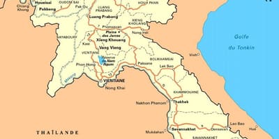 Карта Южного Лаоса