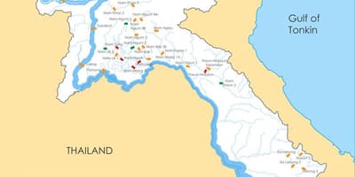 Карта реки Лаос 
