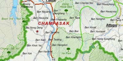 Карта тямпасак Лаоса