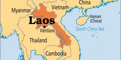 Страна Лаос на карте мира
