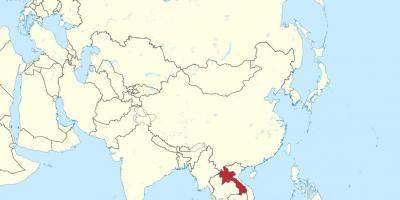 Карта Лаос Азии