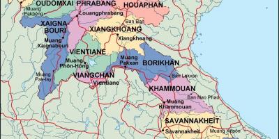 Политические Лаос карте