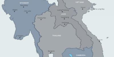 Карта Северного Лаоса