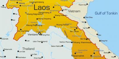 Лаос на карте